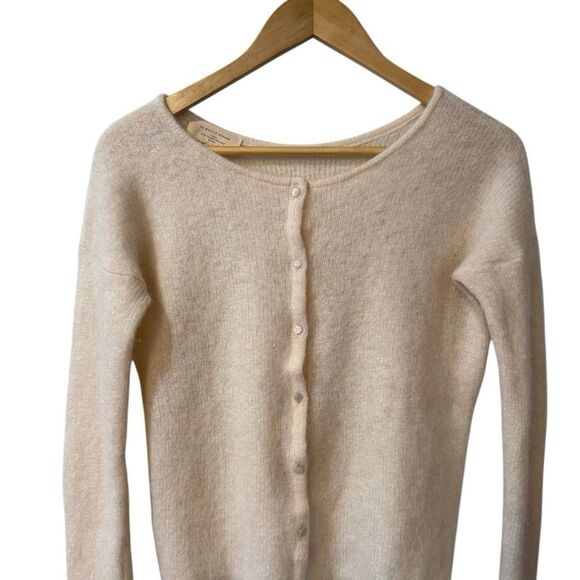 Sezane Gaspard Cardigan Size XS Mohair Alpaca Blend Ivory - Picture 4 of 11